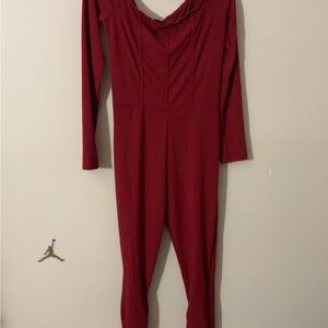 Elegant Red Jumpsuit